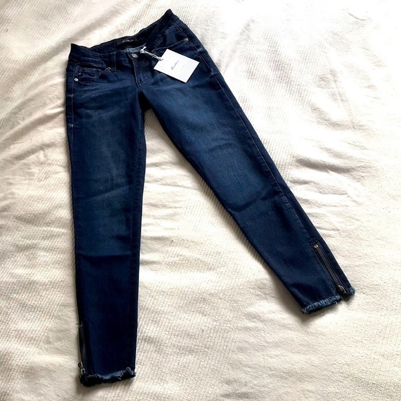 KANCAN Austyn Low Rise Ankle Skinny Jeans Size 24 Dark Wash - Picture 4 of 13